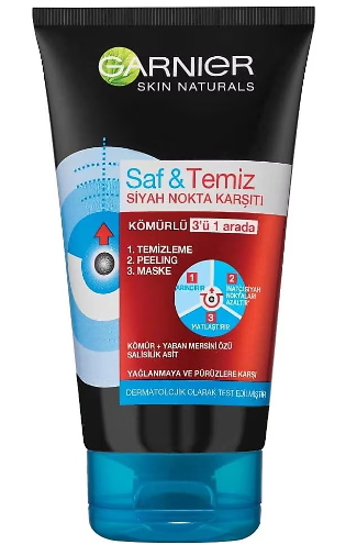 GARNİER SAF & TEMİZ KÖMÜRLÜ 3&1 150 ML