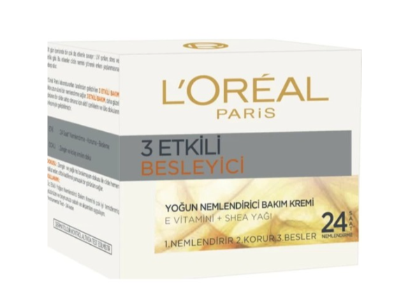 LOREAL ÜÇ ETKİLİ BESLEYİCİ GÜNLÜK NEMLENDİRİCİ 50 ML